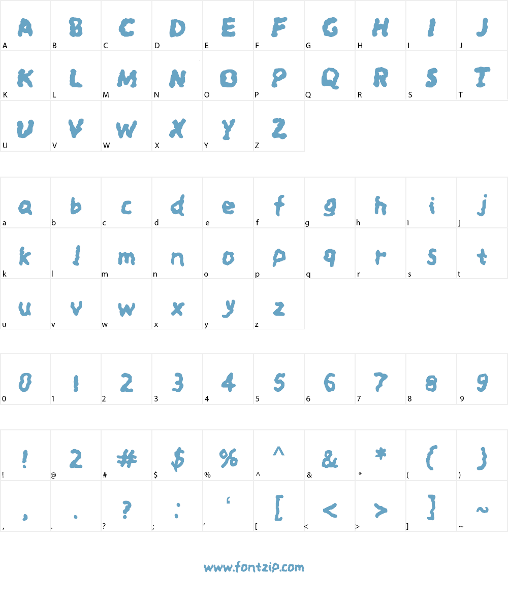 Spooky Squiggles Font Character