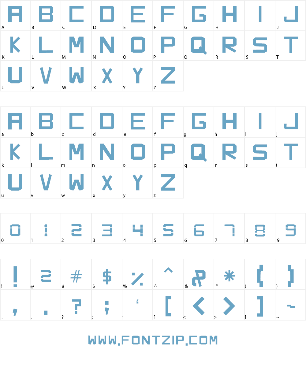 WS Paper Cut Font Character