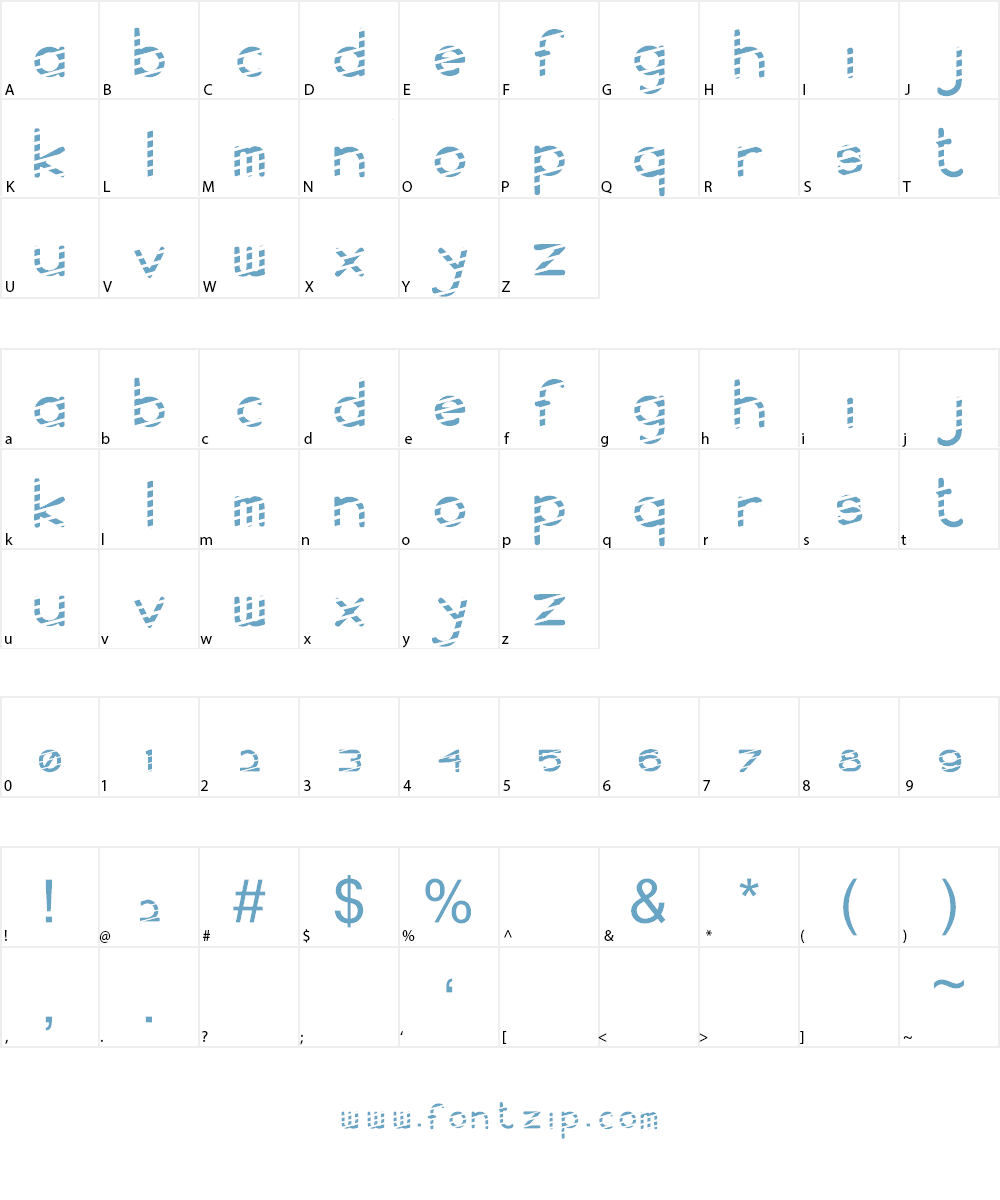 WS Stripe Font Character