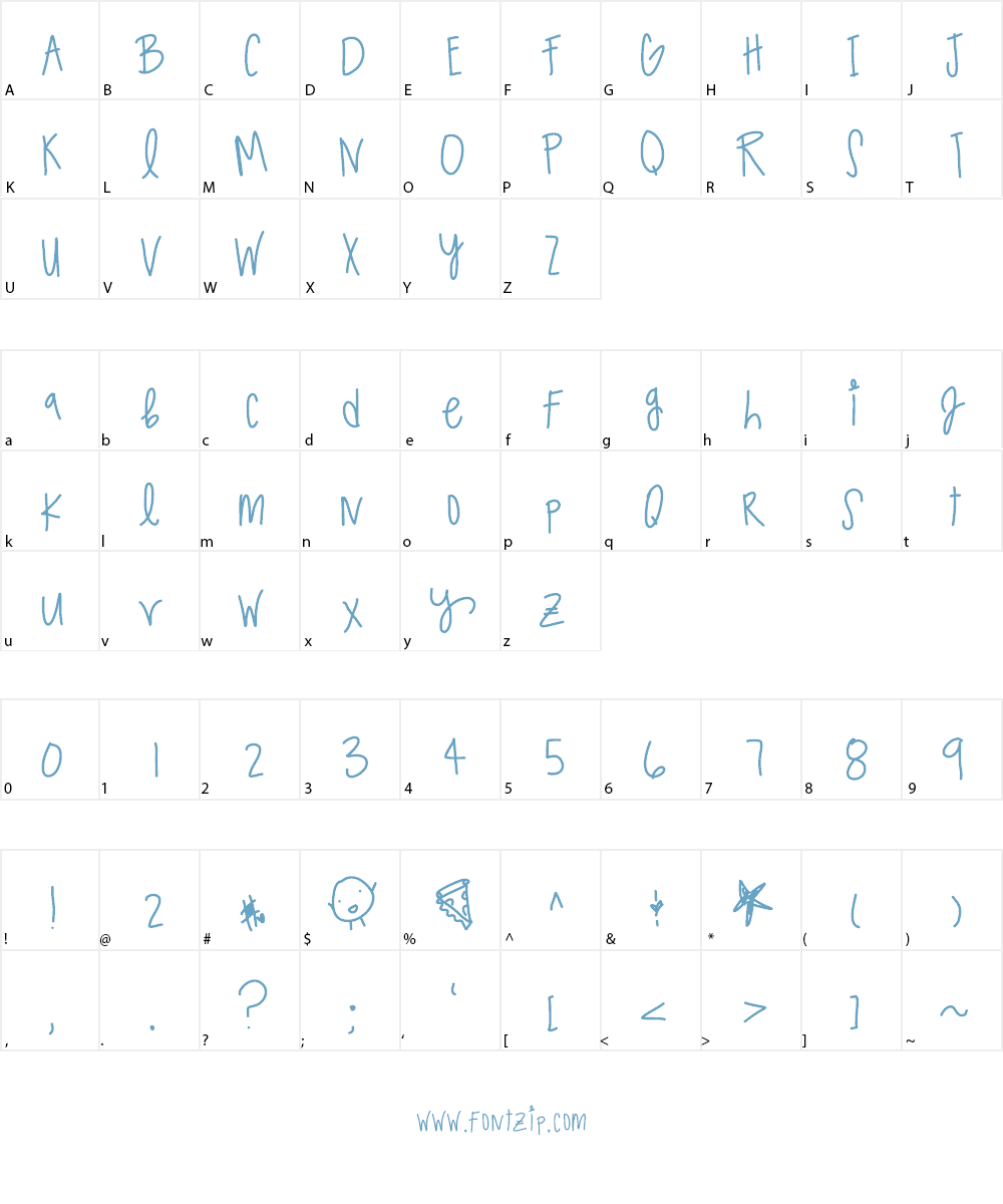 SparklingSoda Font Character