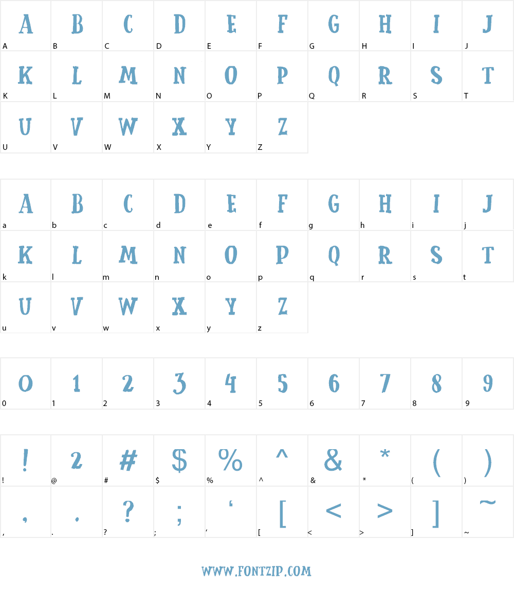 Cemong Font Character