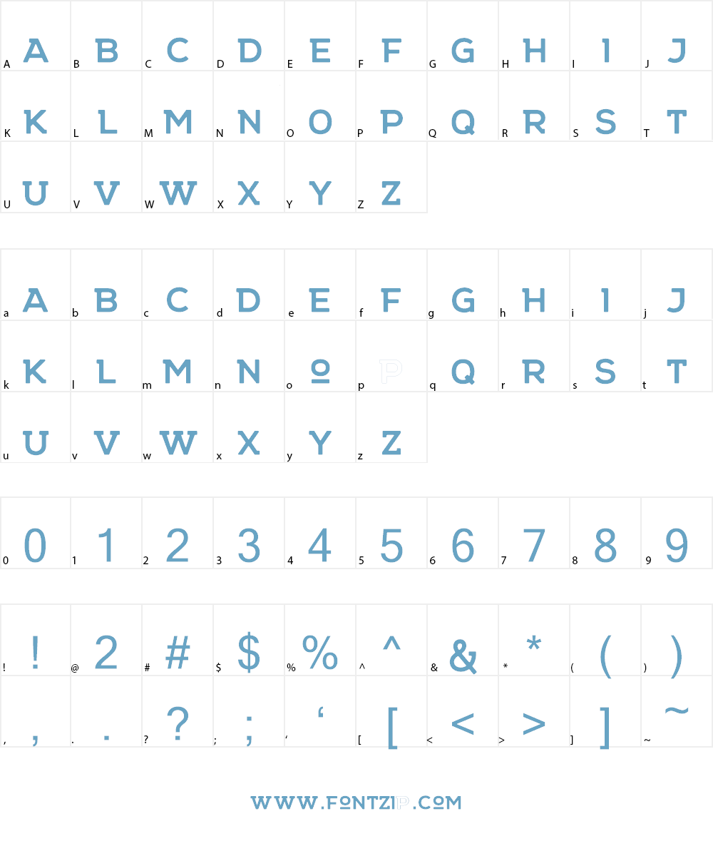 NORTHWEST Bold Font Character