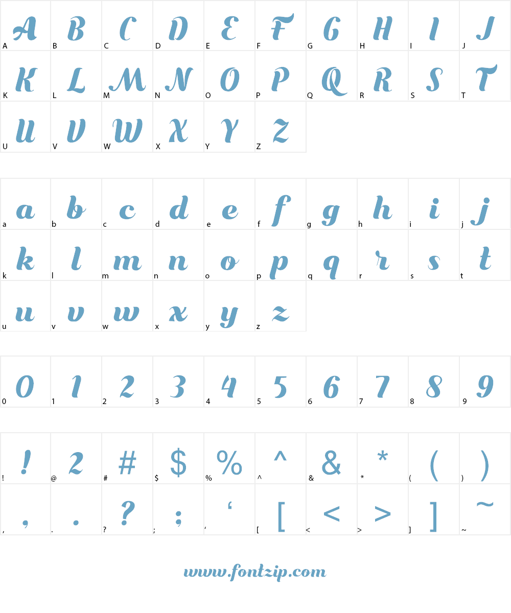 Bungasai Font Character