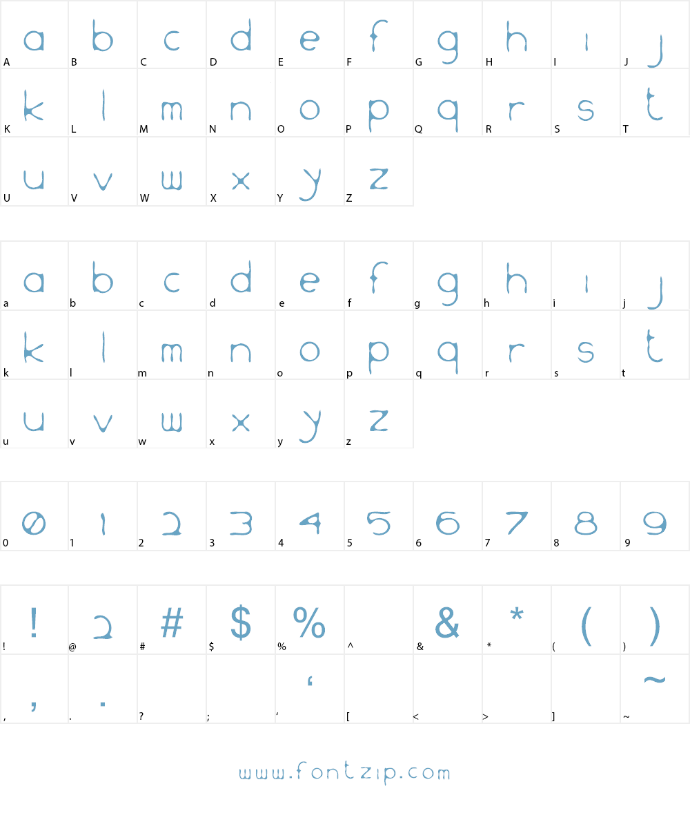 WS Inkski Font Character