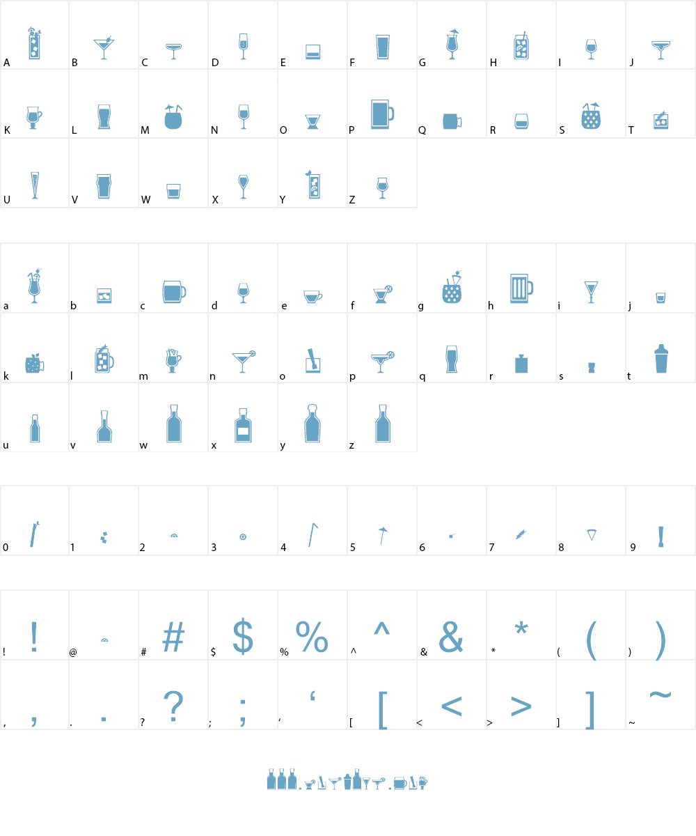 Bar Book Font Character