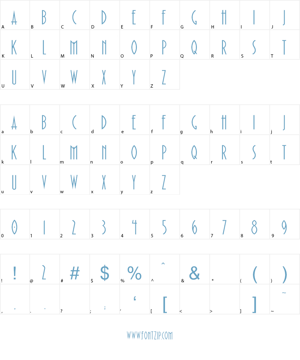 Paulistana Deco Font Character
