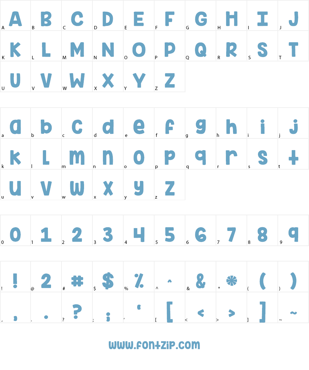 KG Inimitable Original Font Character