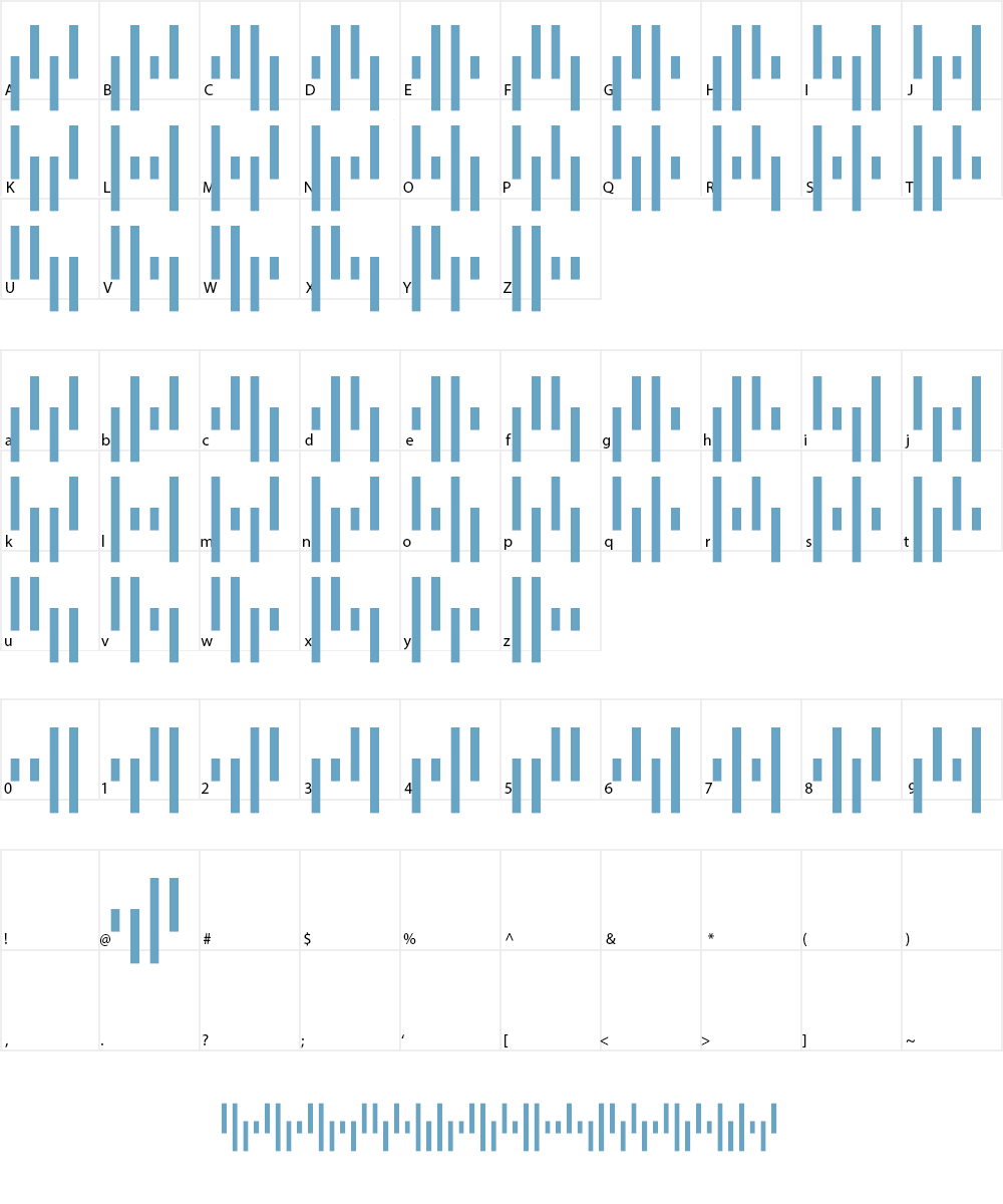 KIX Barcode Font Character