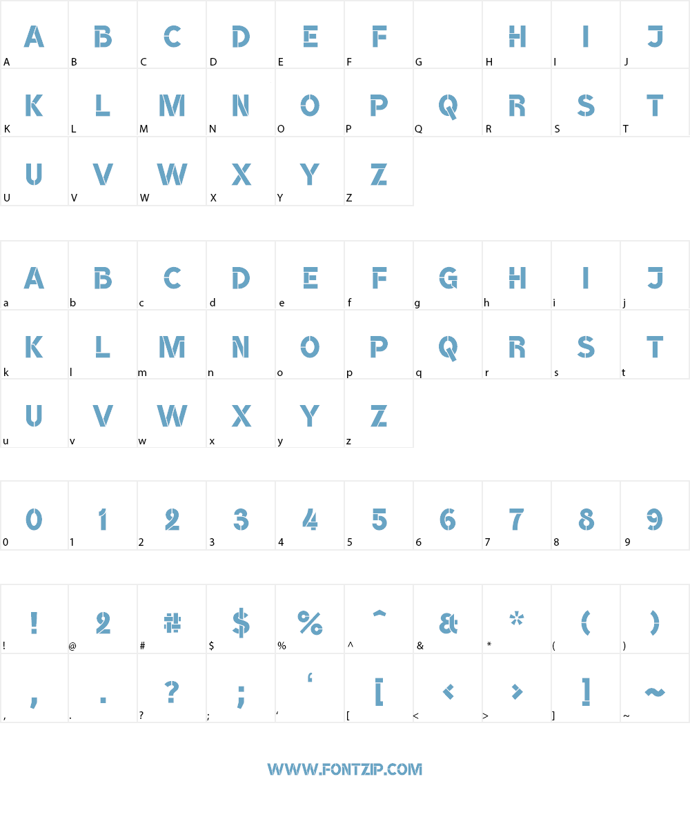BroshK Font Character