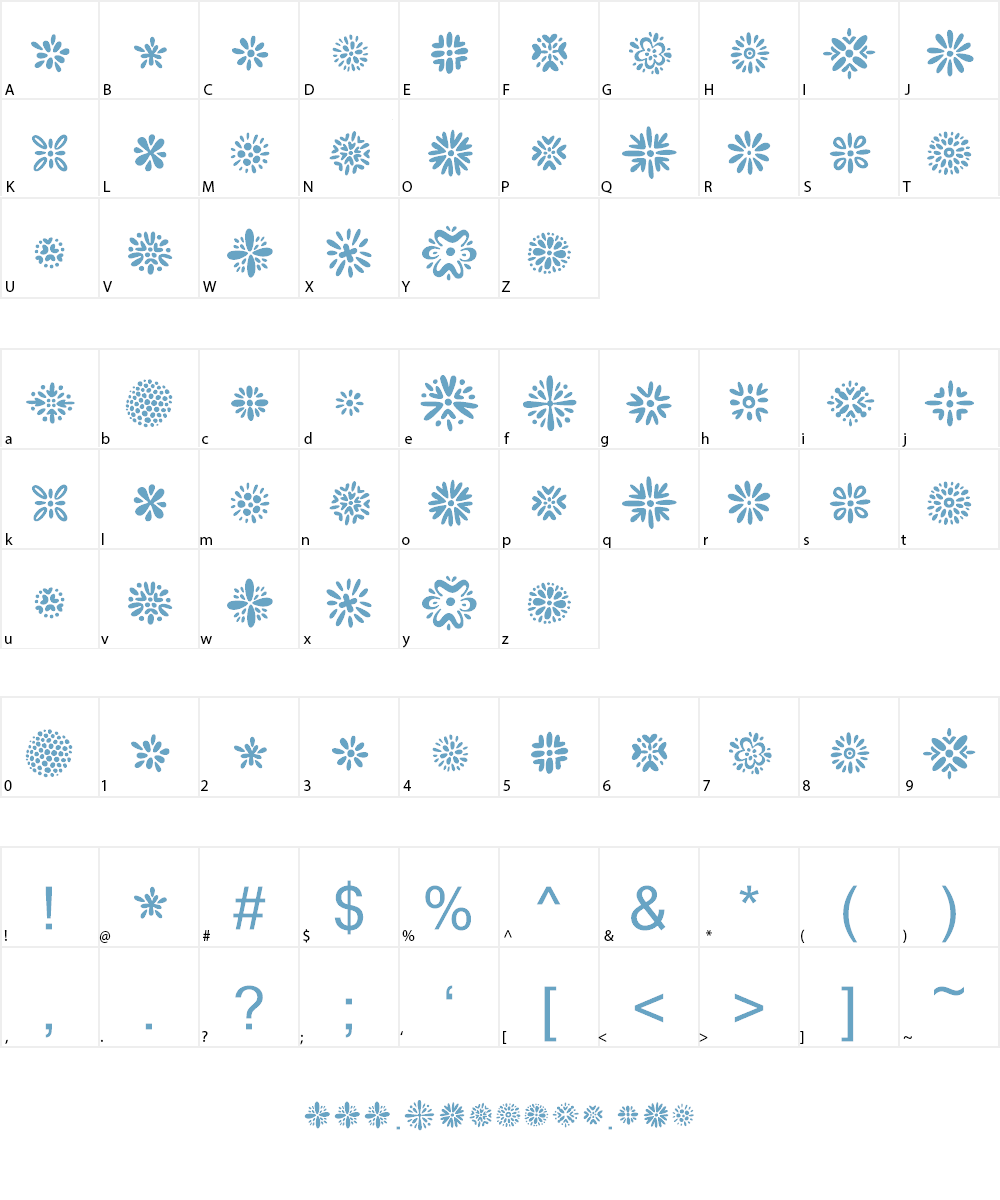Kembang Font Character