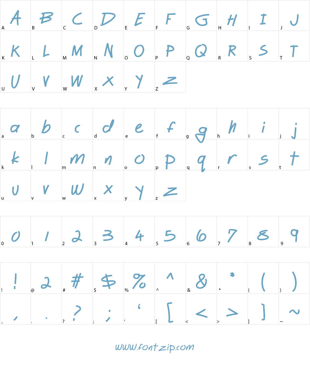Mentabrush Font Character