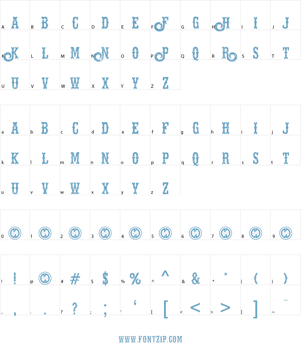 Hells Rider Decay Font Character