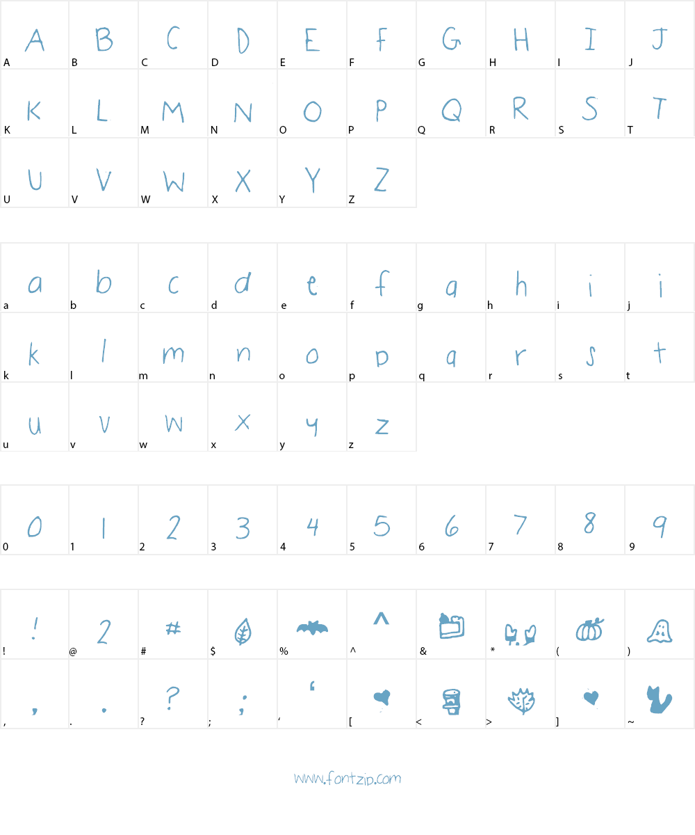 Trick-Or-Treat Font Character