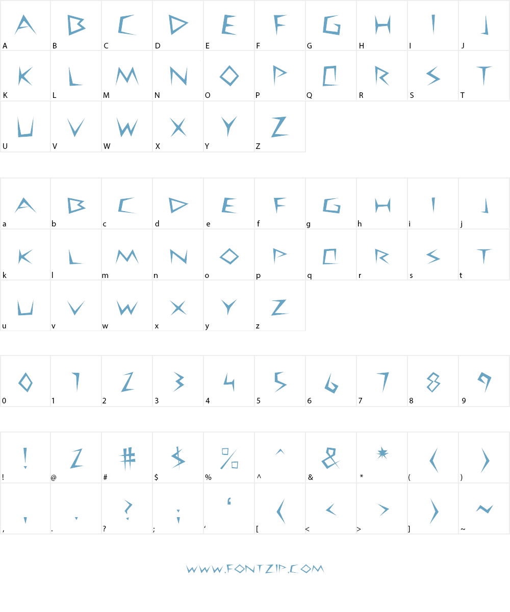 Spikes Font Character