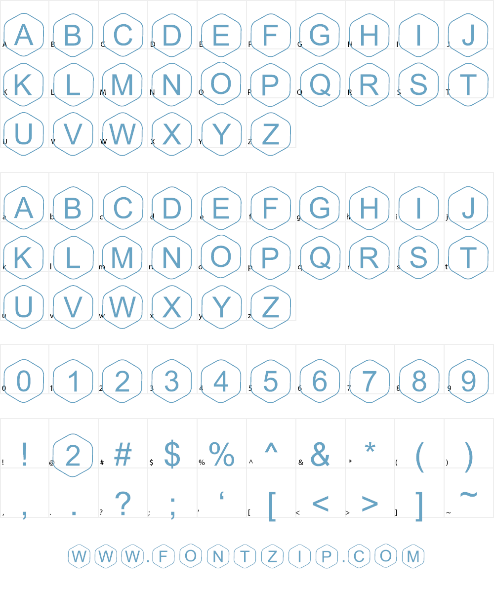 HEX Casino Font Character