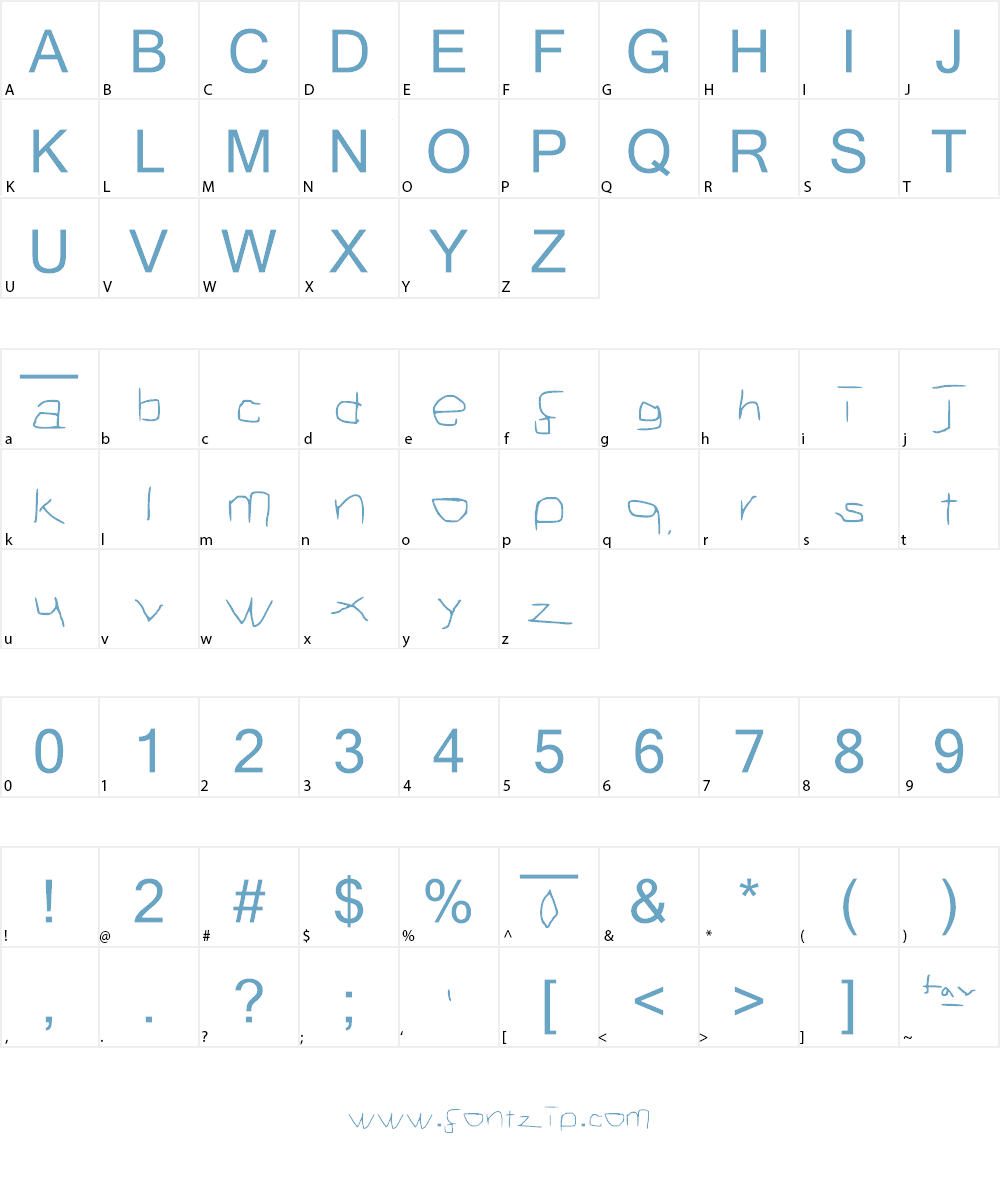 Wonky Font Character