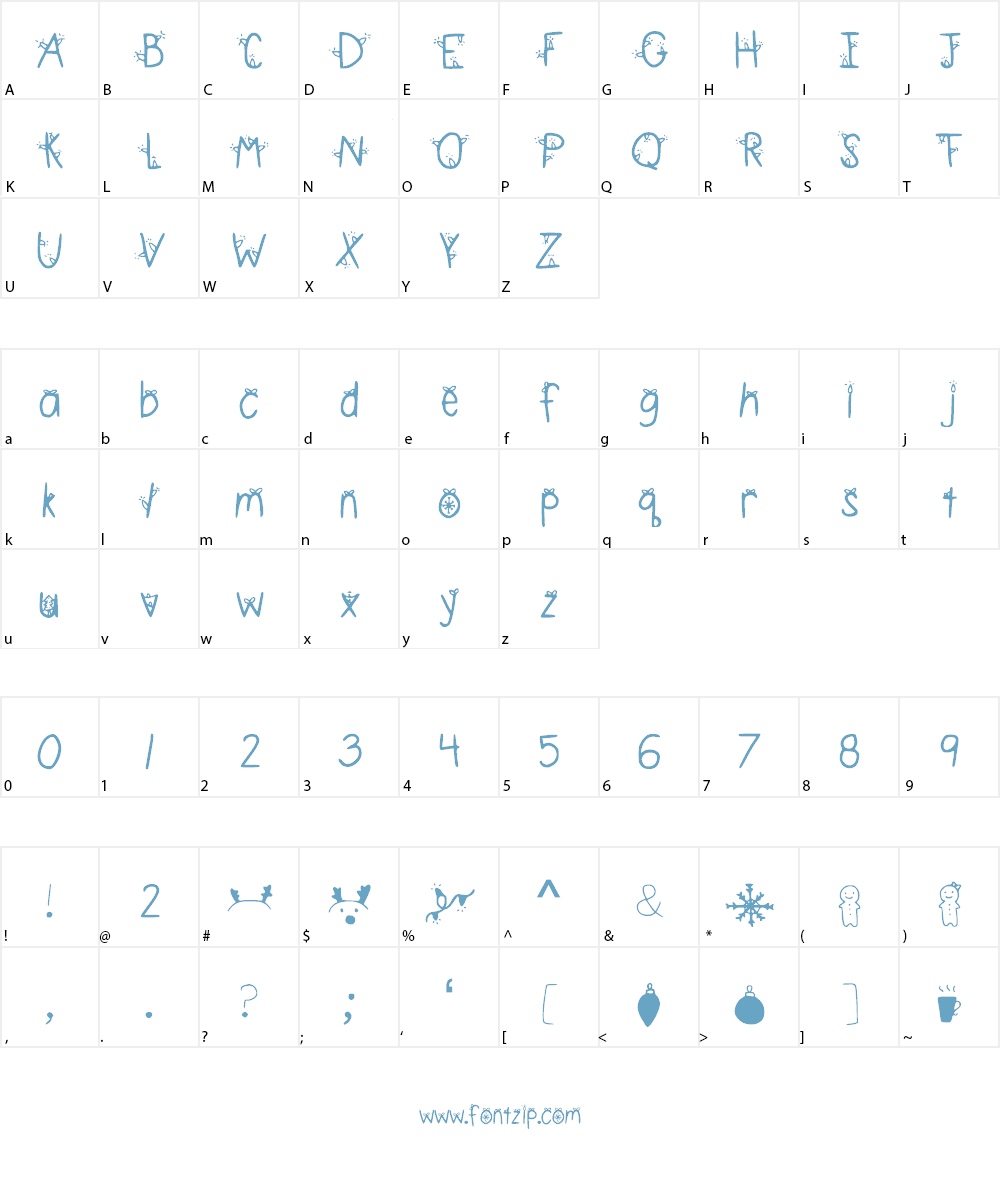 DeckTheHalls Font Character