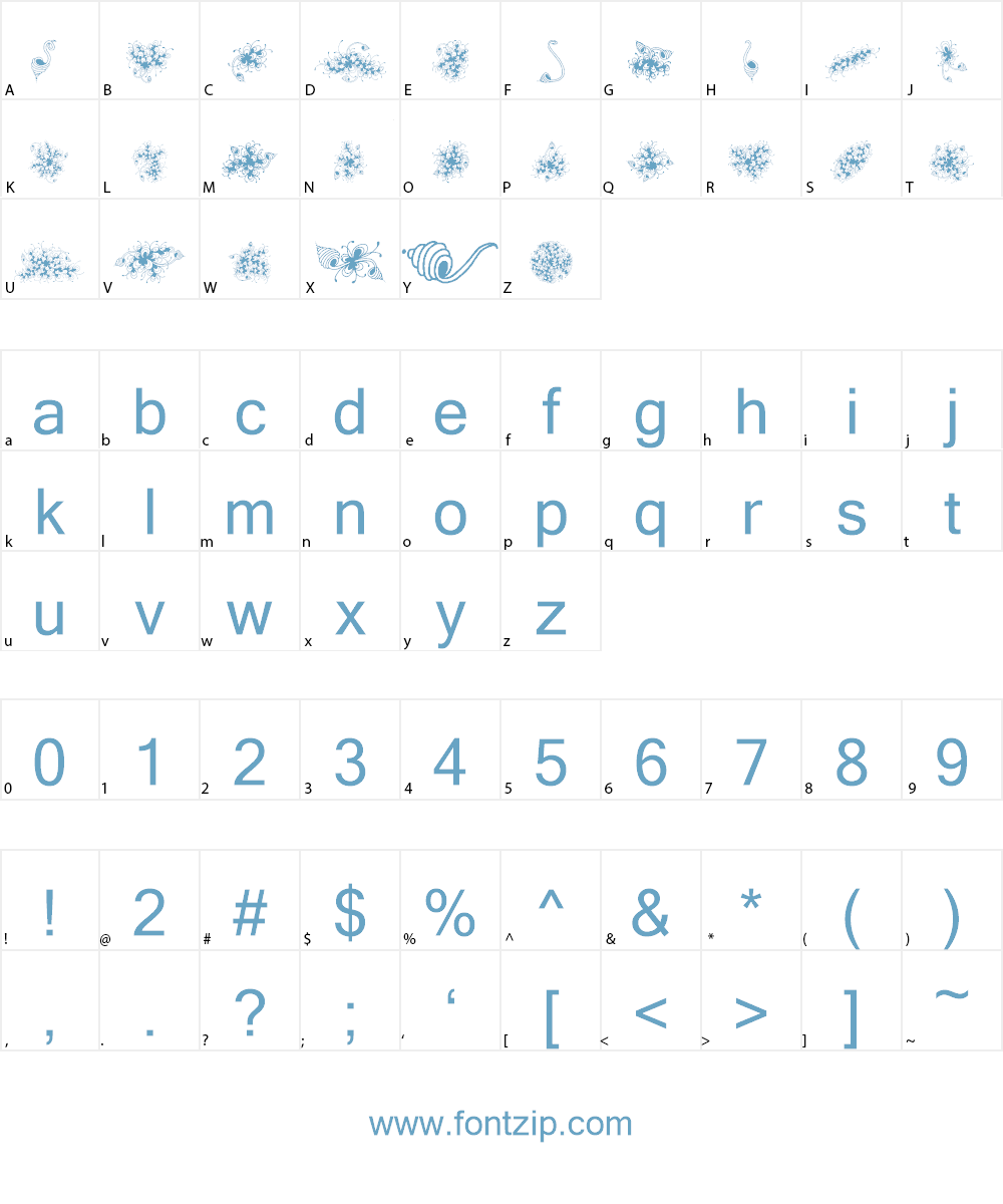 zending Font Character