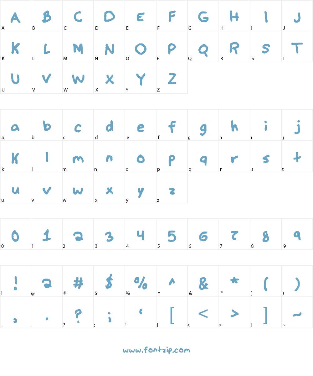 SchoolGirlVH Font Character