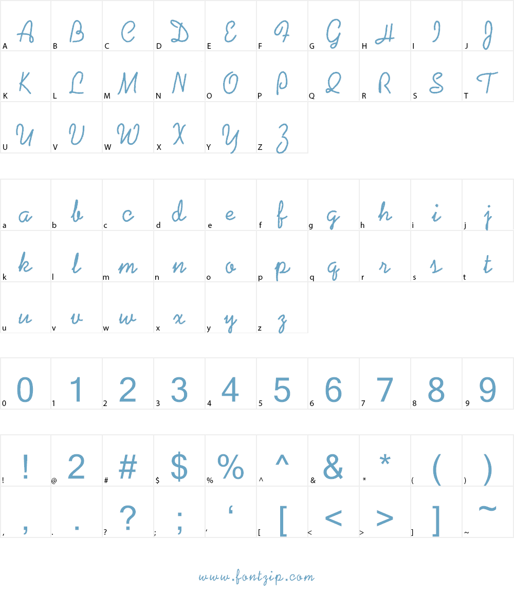 Coalpen Font Character