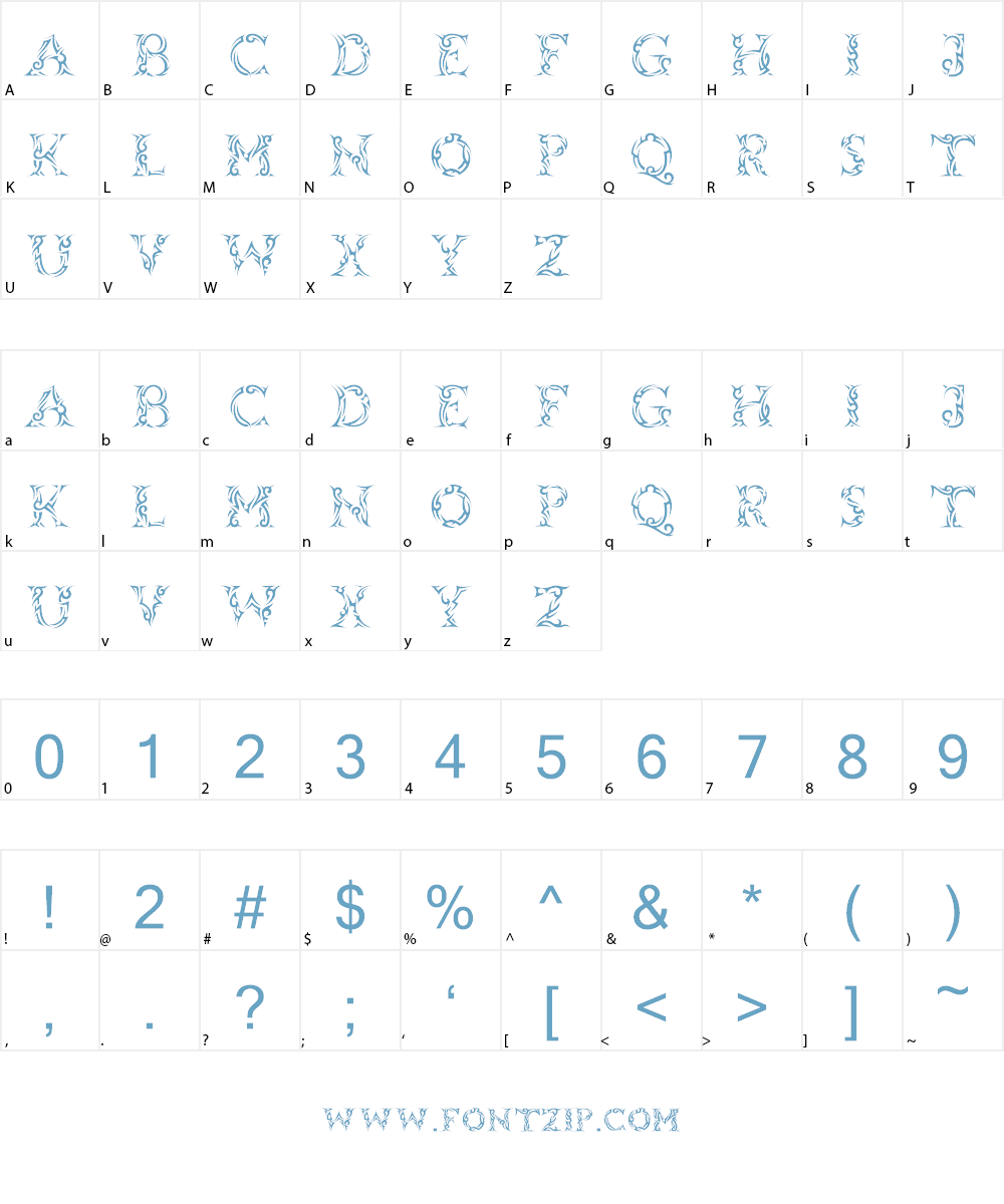 Tribalcase Font Character