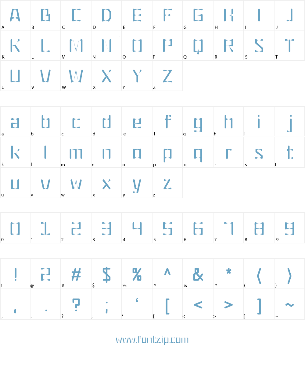 Rocker Font Character