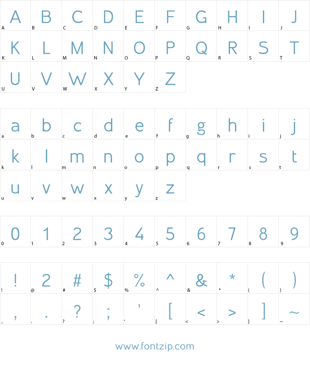 Inprimis Free Font Character