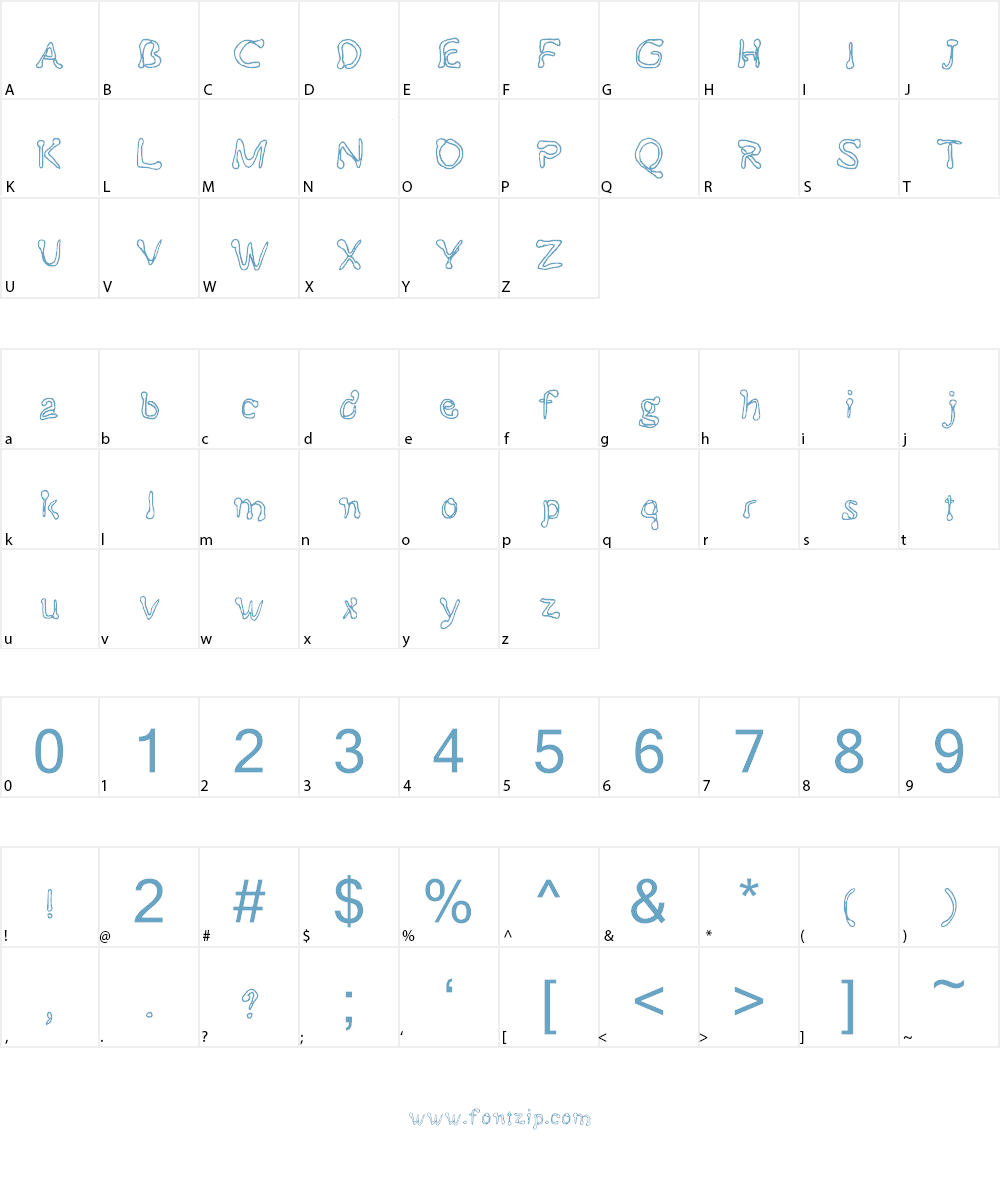 Bent Spoons Font Character