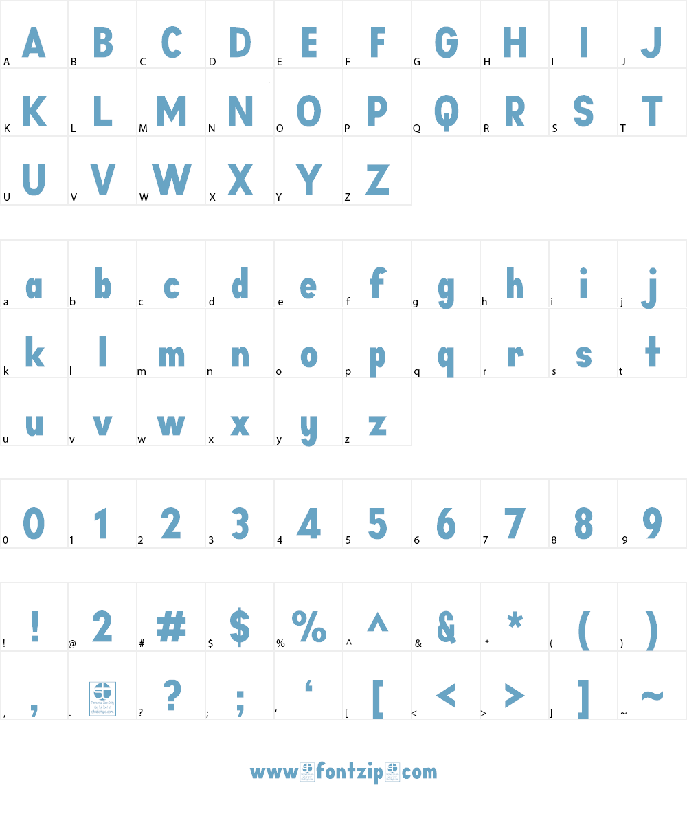 Aprikas Bold Demo Font Character