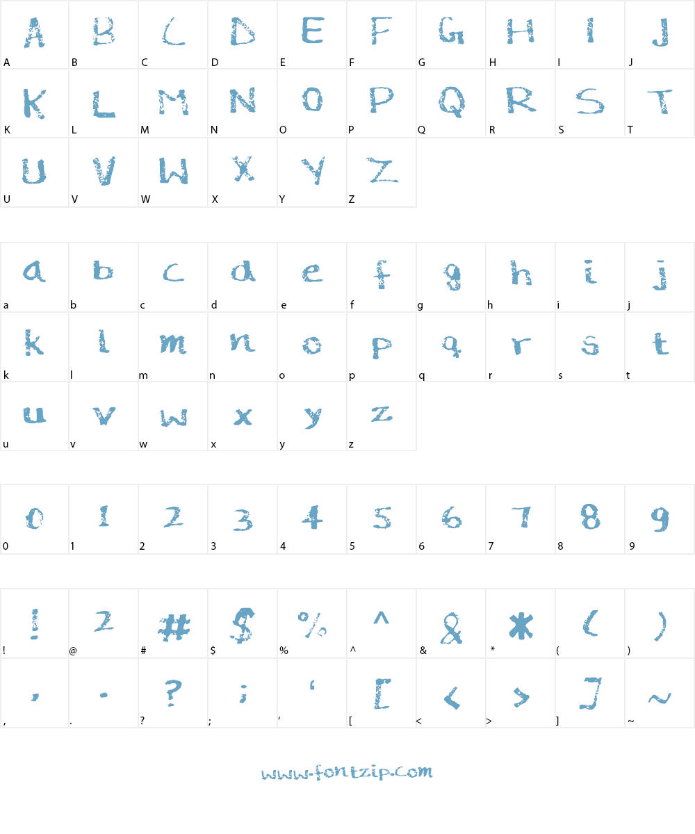 Rough___Dusty_Chalk Font Character