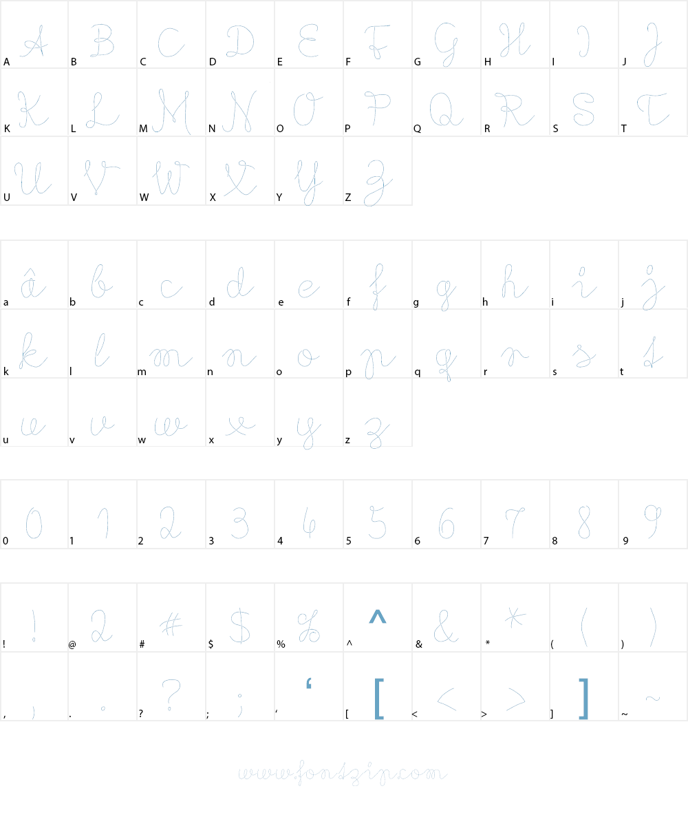 Flypflop Font Character