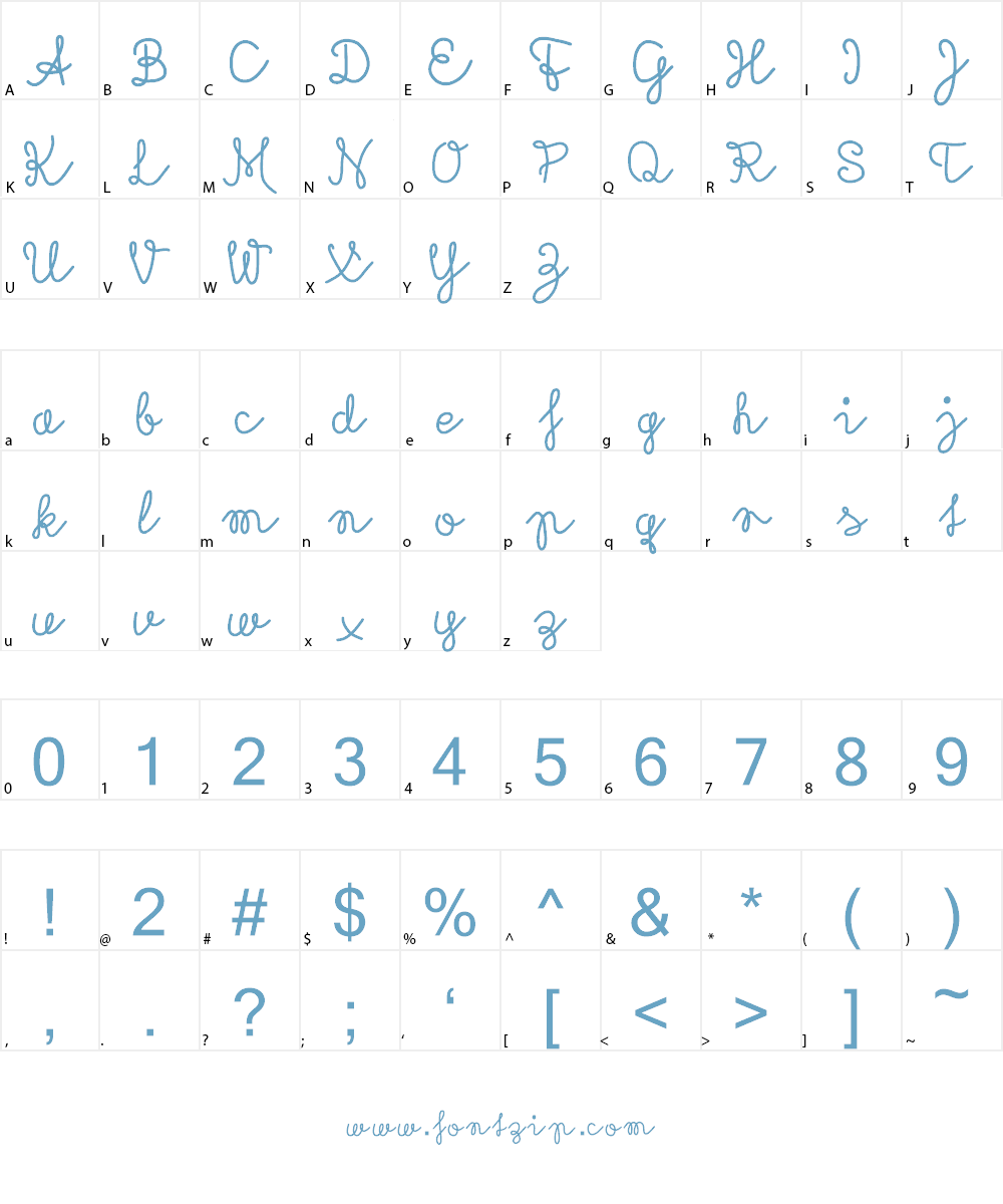 Rubican Font Character