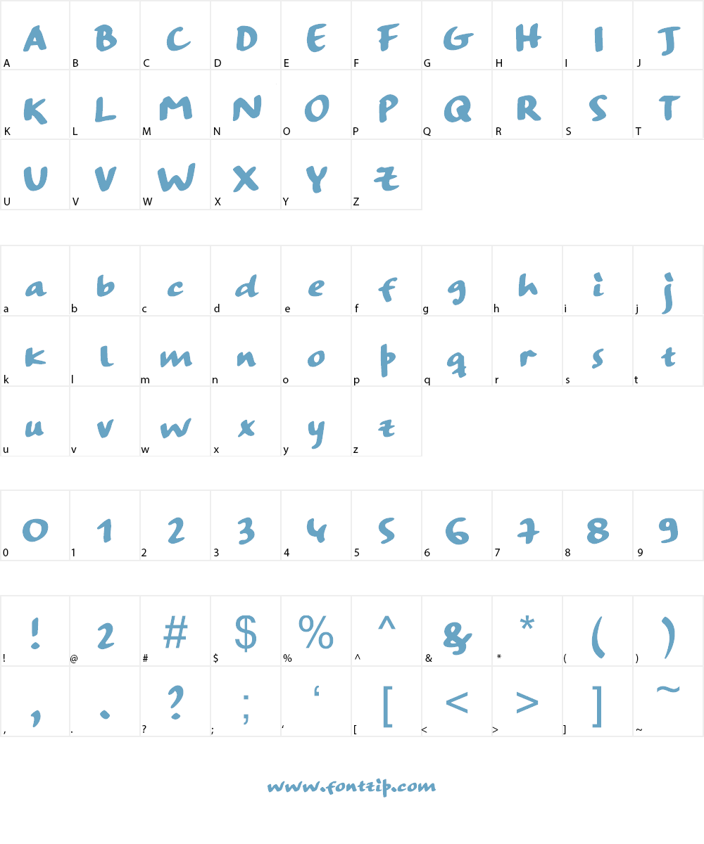 Strangeways Sample Font Character