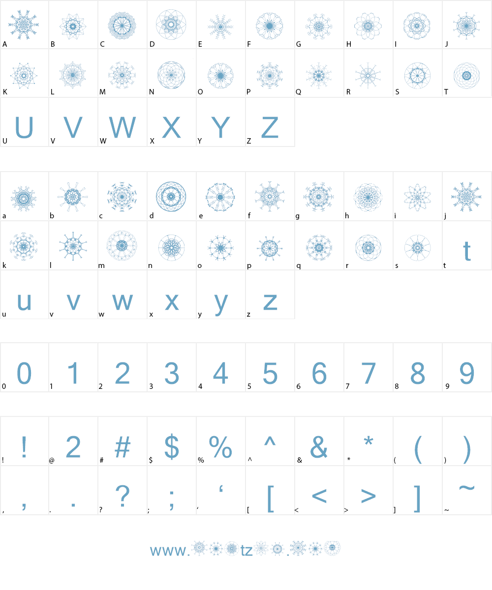Mandalesque Font Character