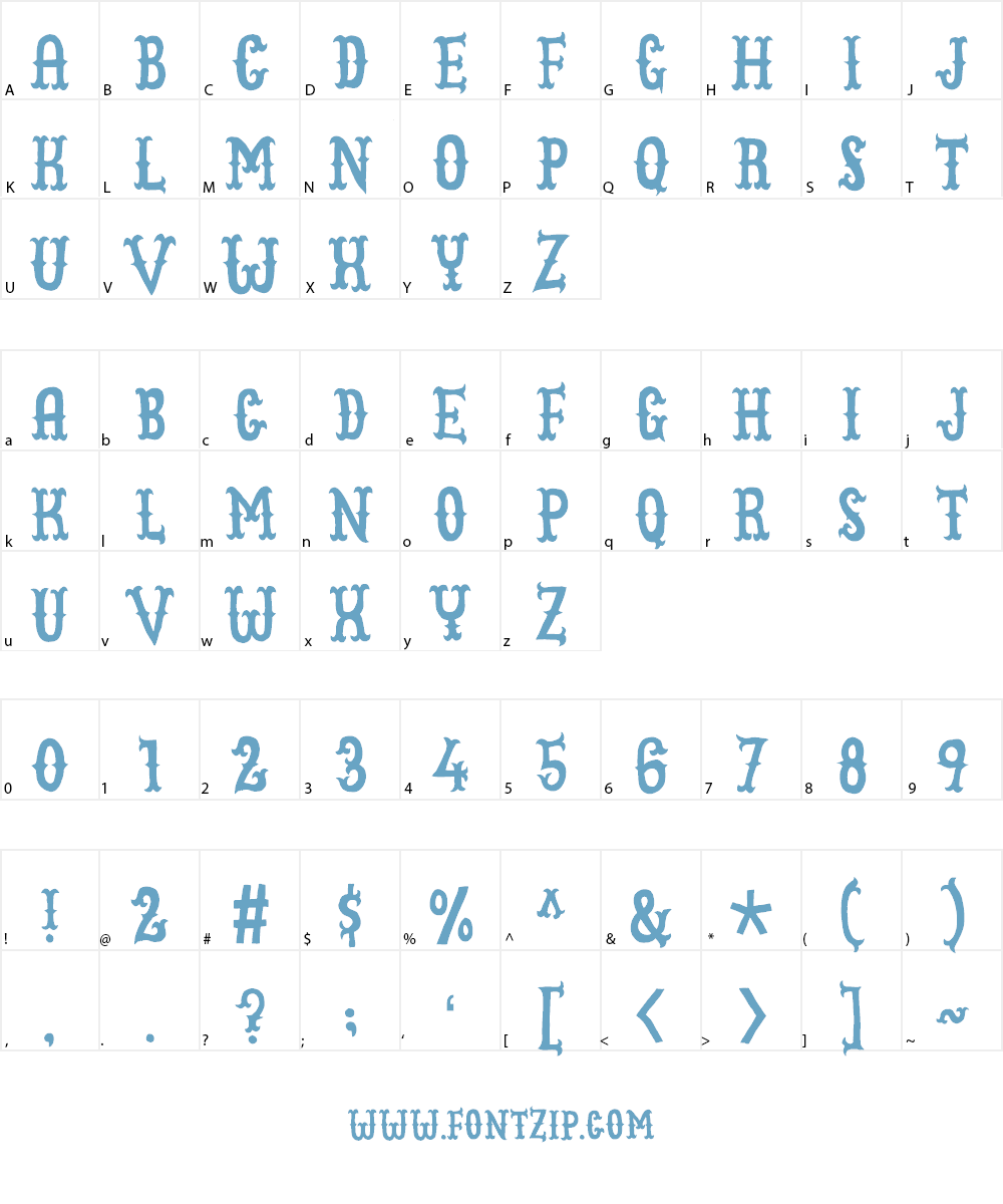 Cowboy Junk DEMO Font Character