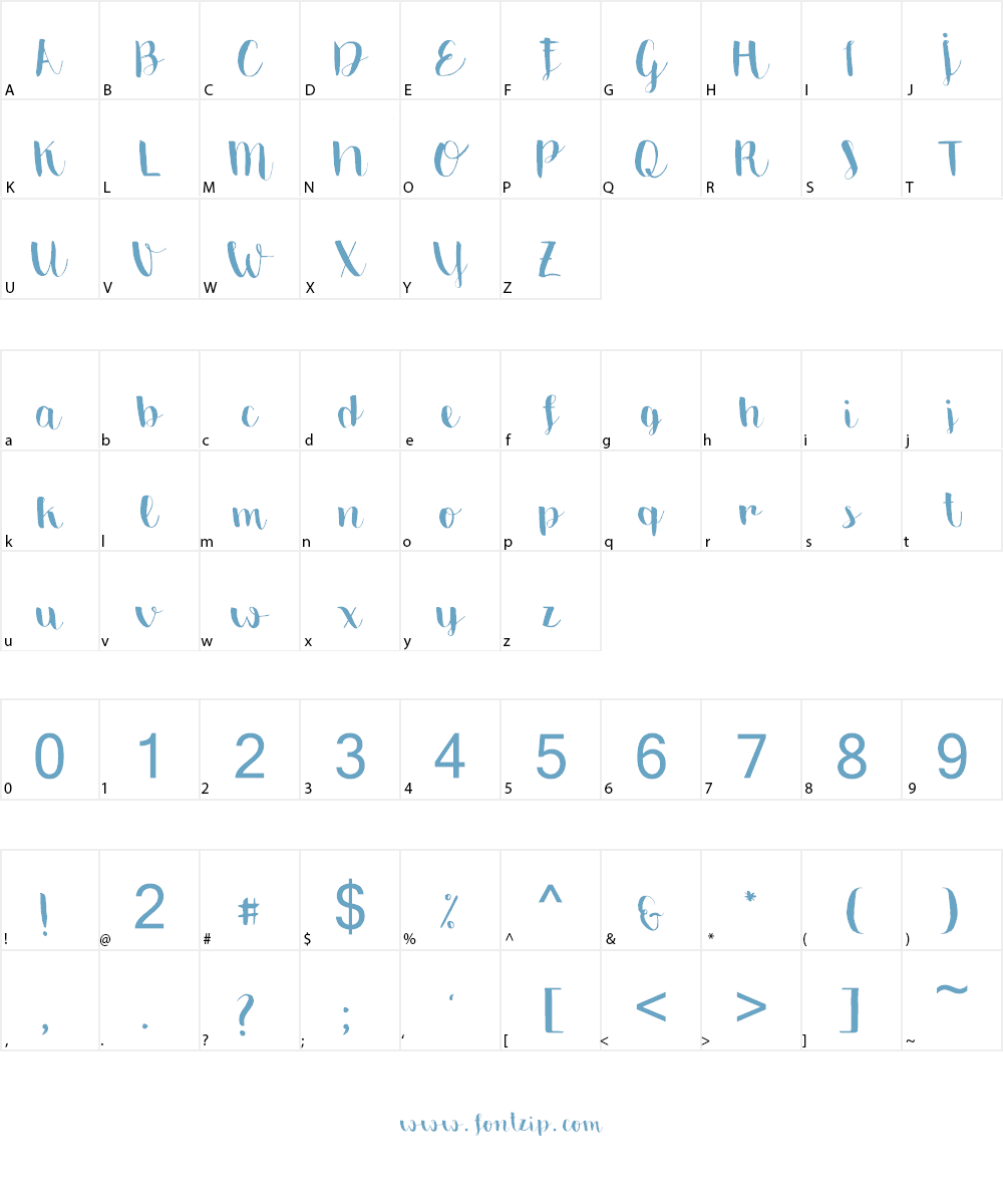 Emily The Brush Demo Font Character