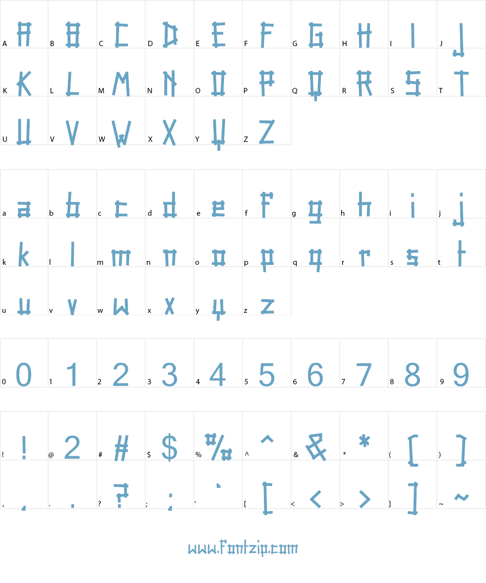 Tape Rail Font Character