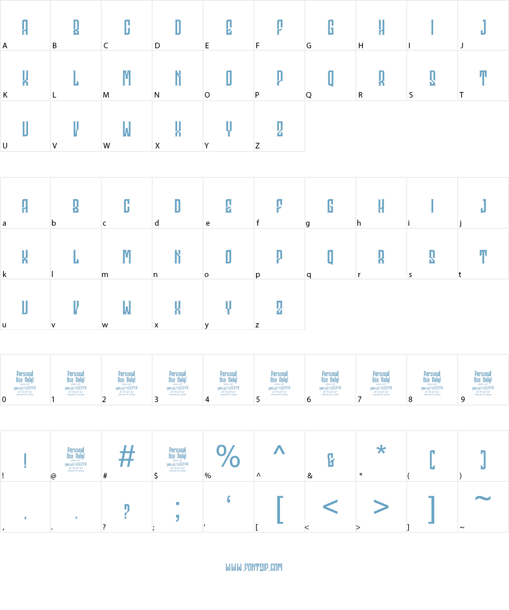 Godhong Personal Use Font Character