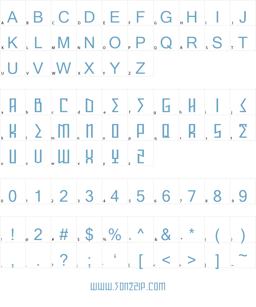 ANNIHILATOR Demo Font Character