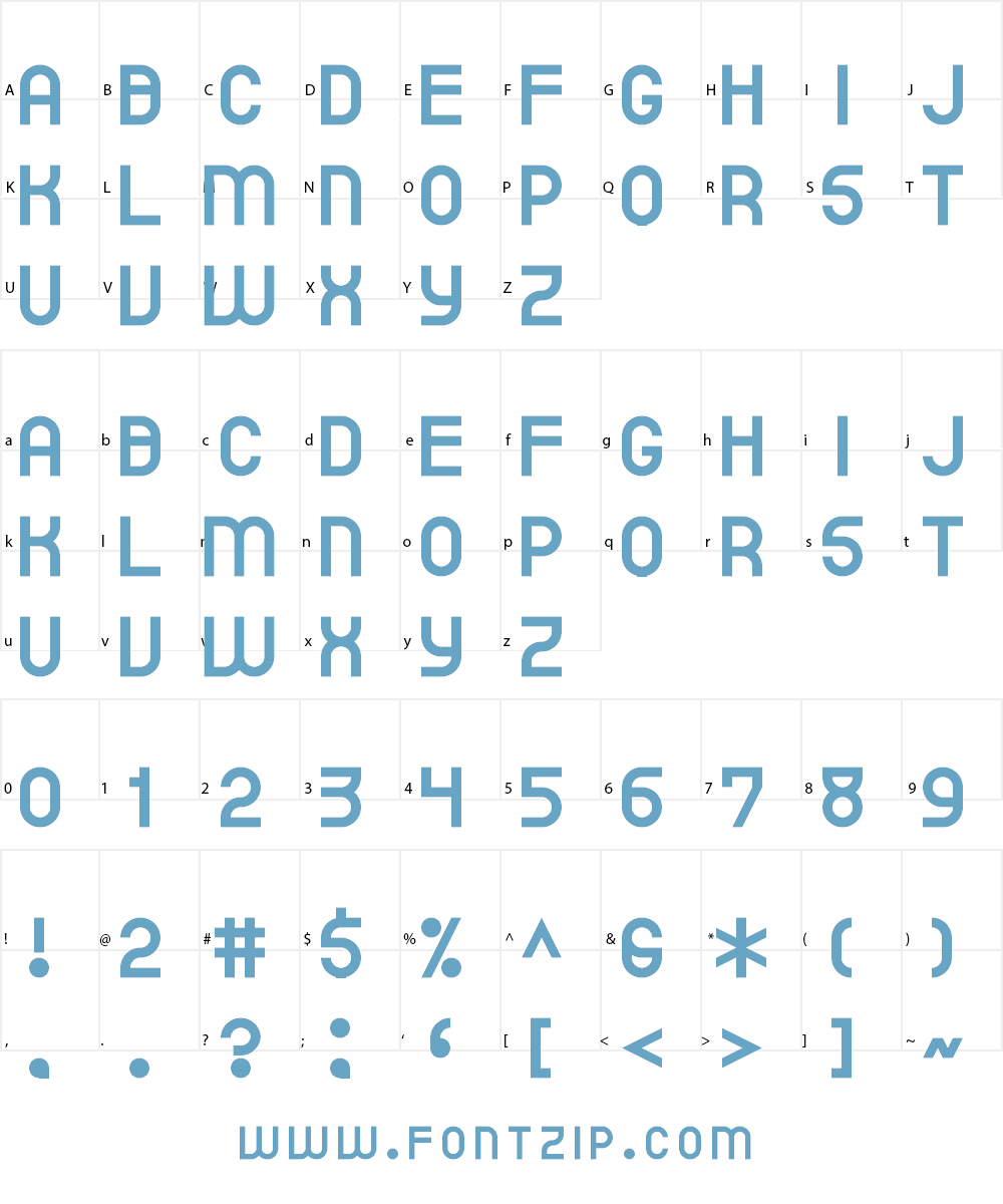 outliner Font Character
