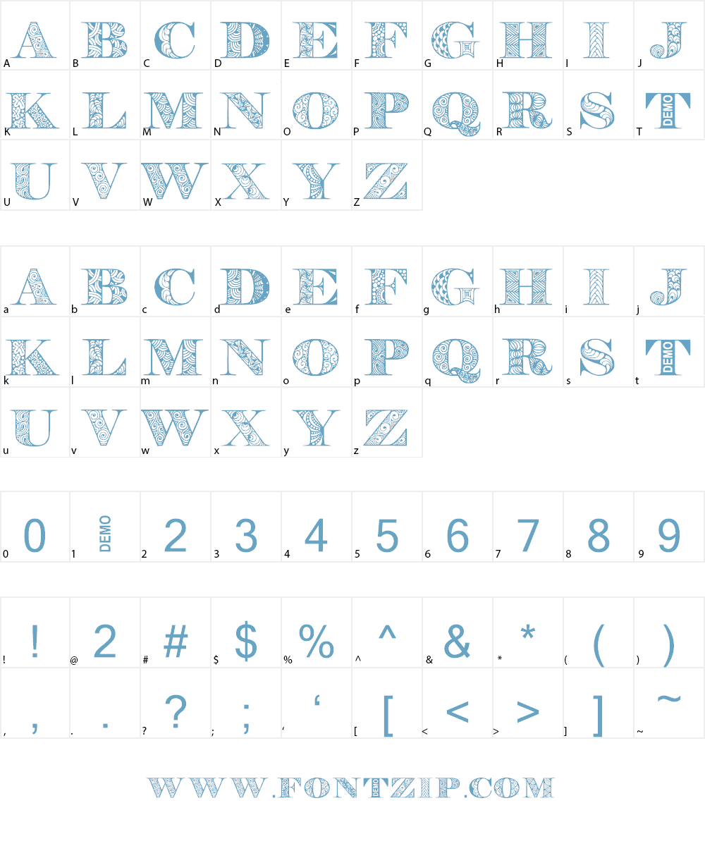 Digizen Font Character