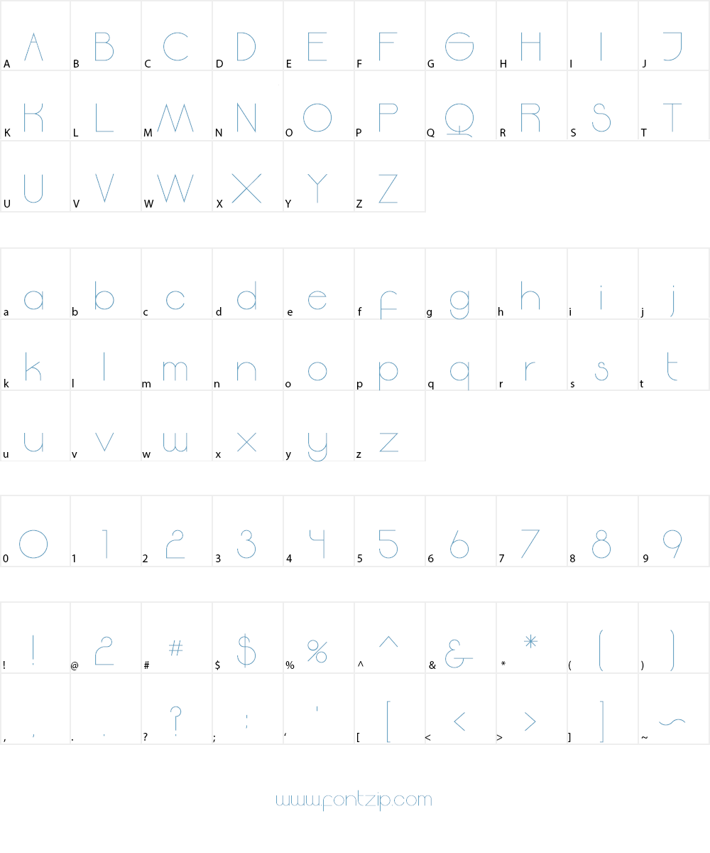 Moodyrock Font Character
