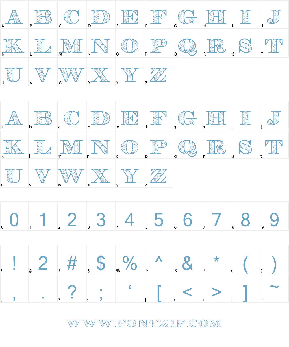 Retrograph Font Character