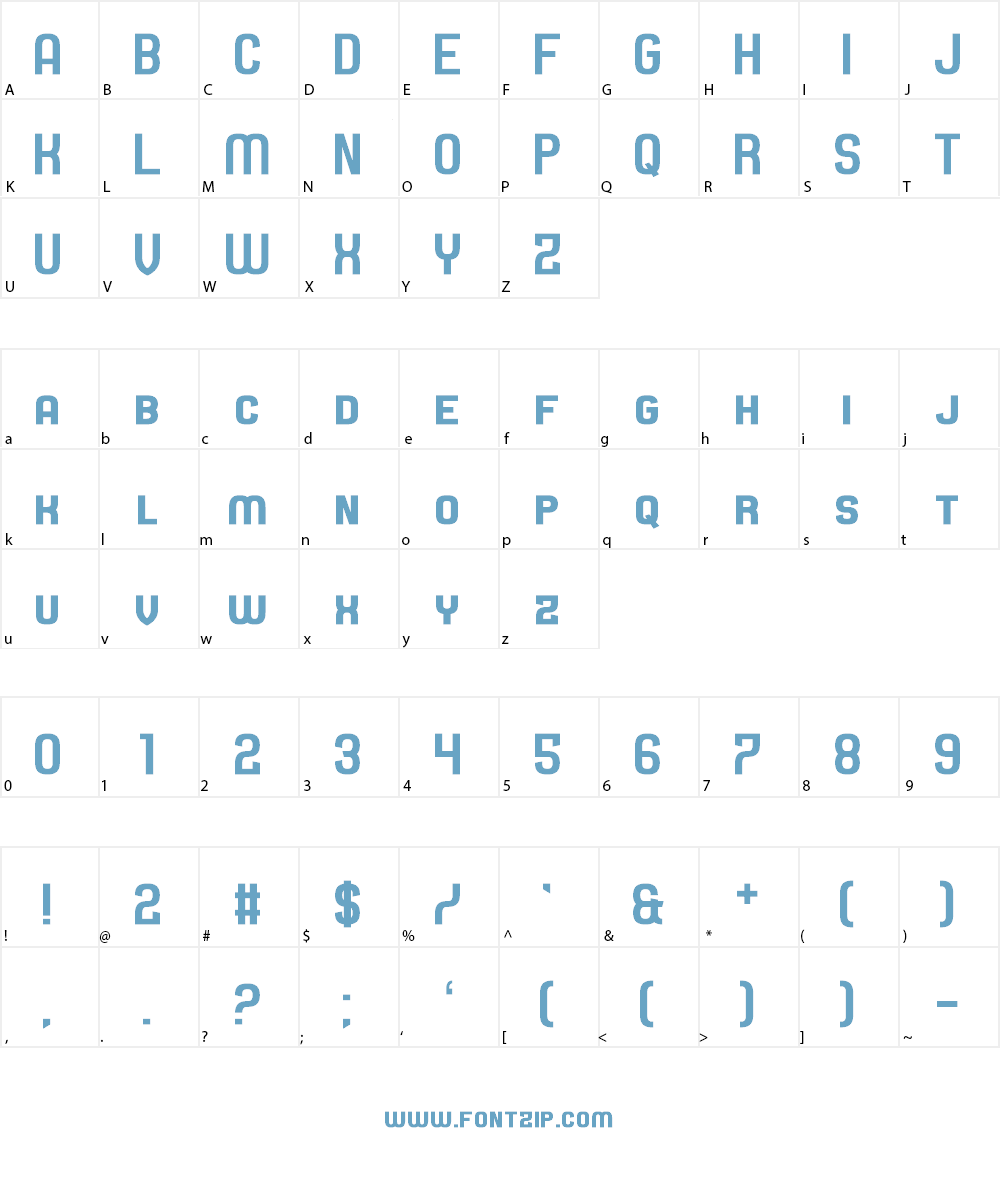 Castforce Font Character