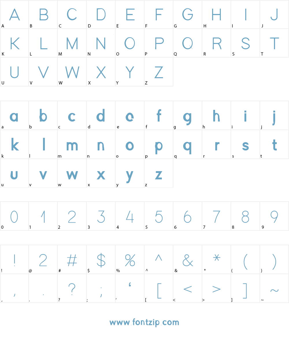 BoldOblique Font Character