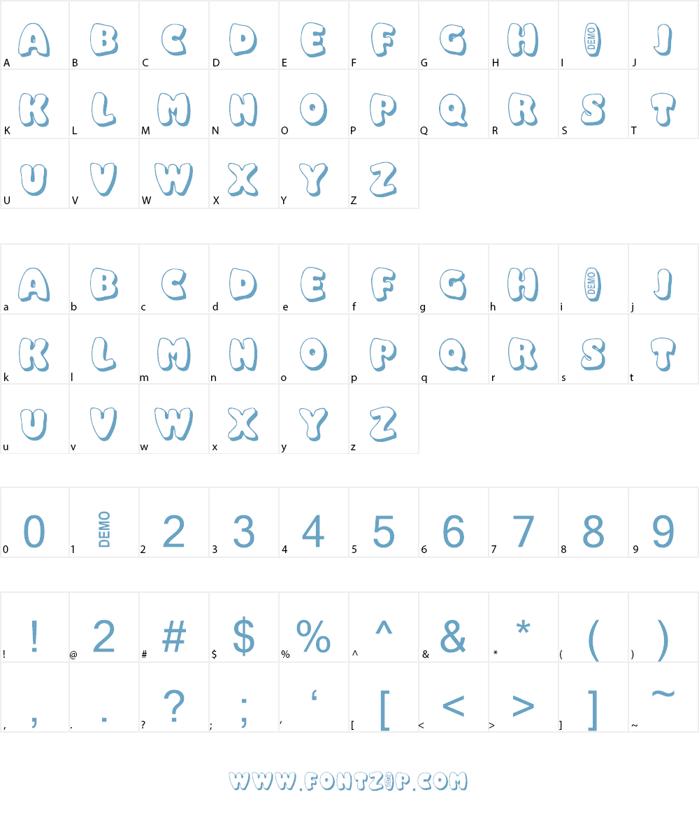 Balloony Font Character