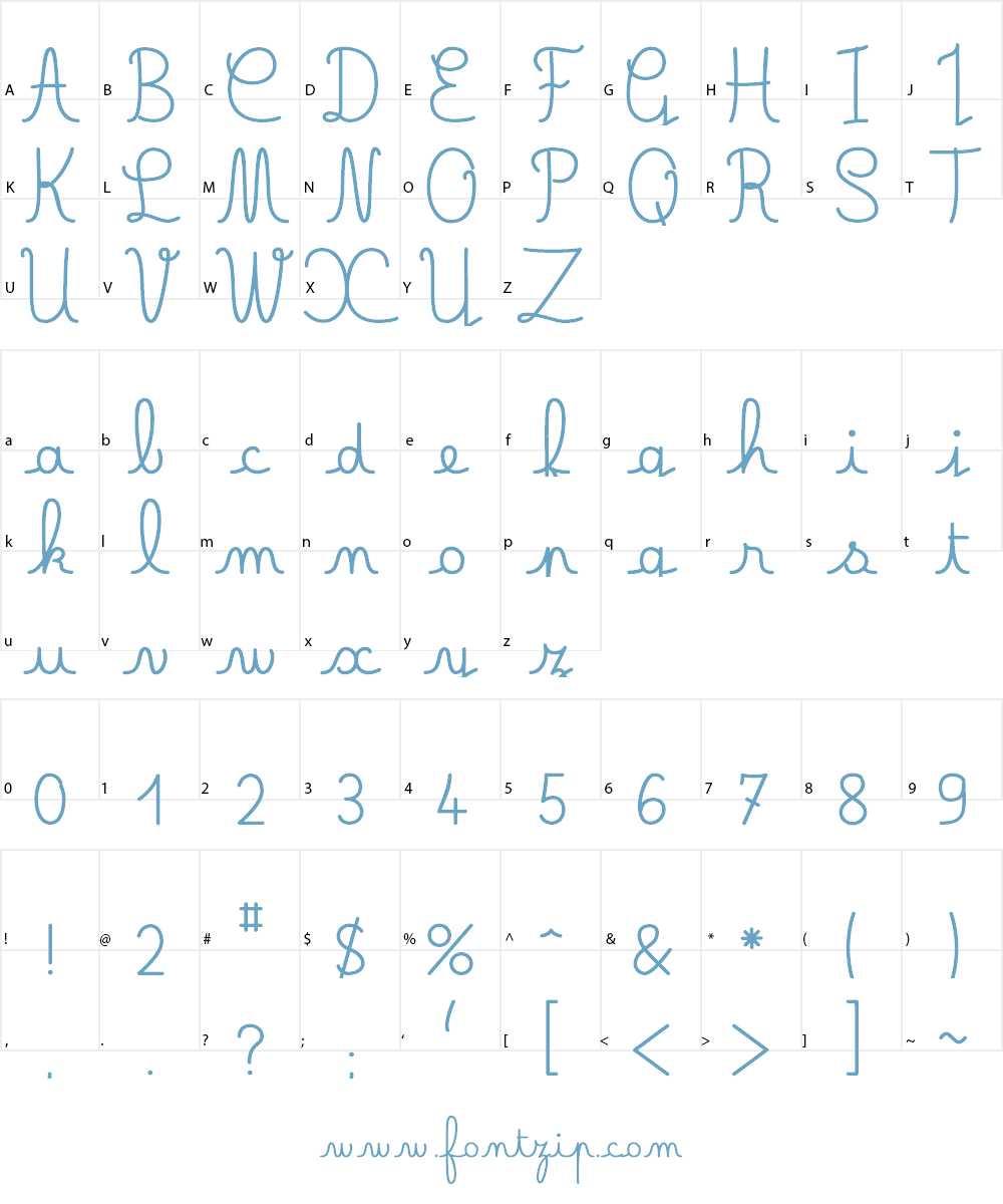 Belle Allure CM Font Character