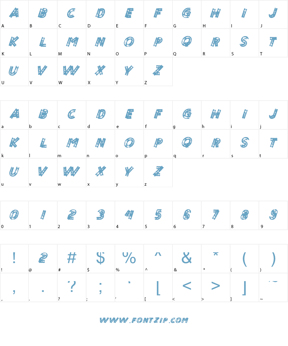 ROLLER MADE Font Character