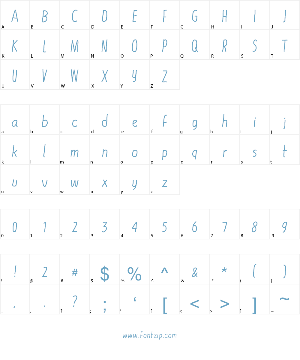 DF Thin Font Character