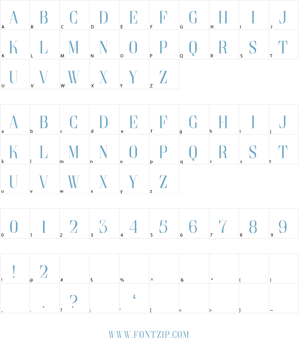 Goldoni Font Character